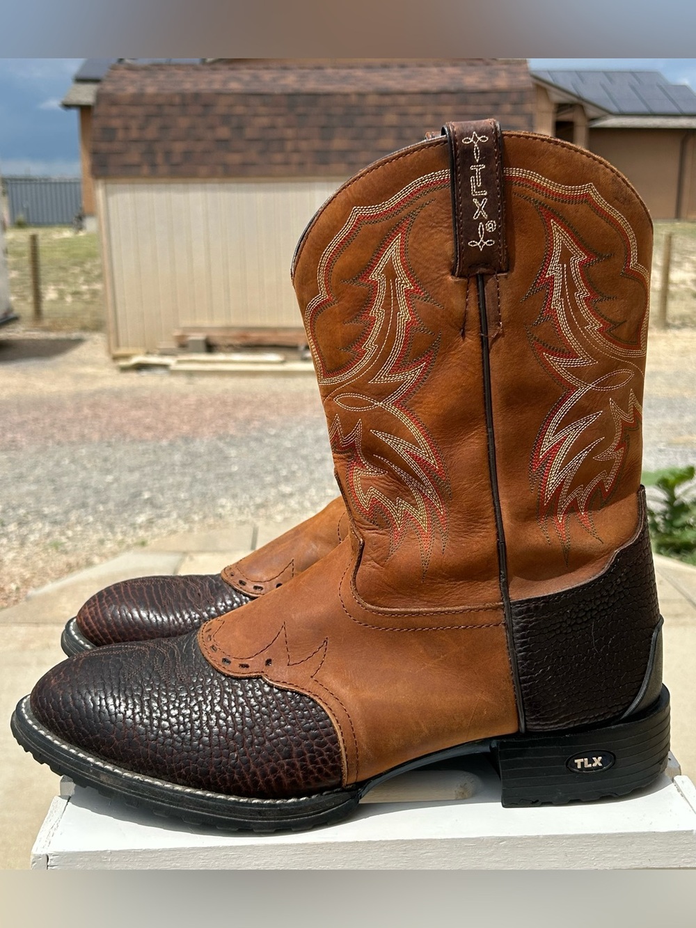 Tony Lama Men’s TLX Two-Tone Leather Performance Western and Work Boots Size 13D - Picture 9 of 16